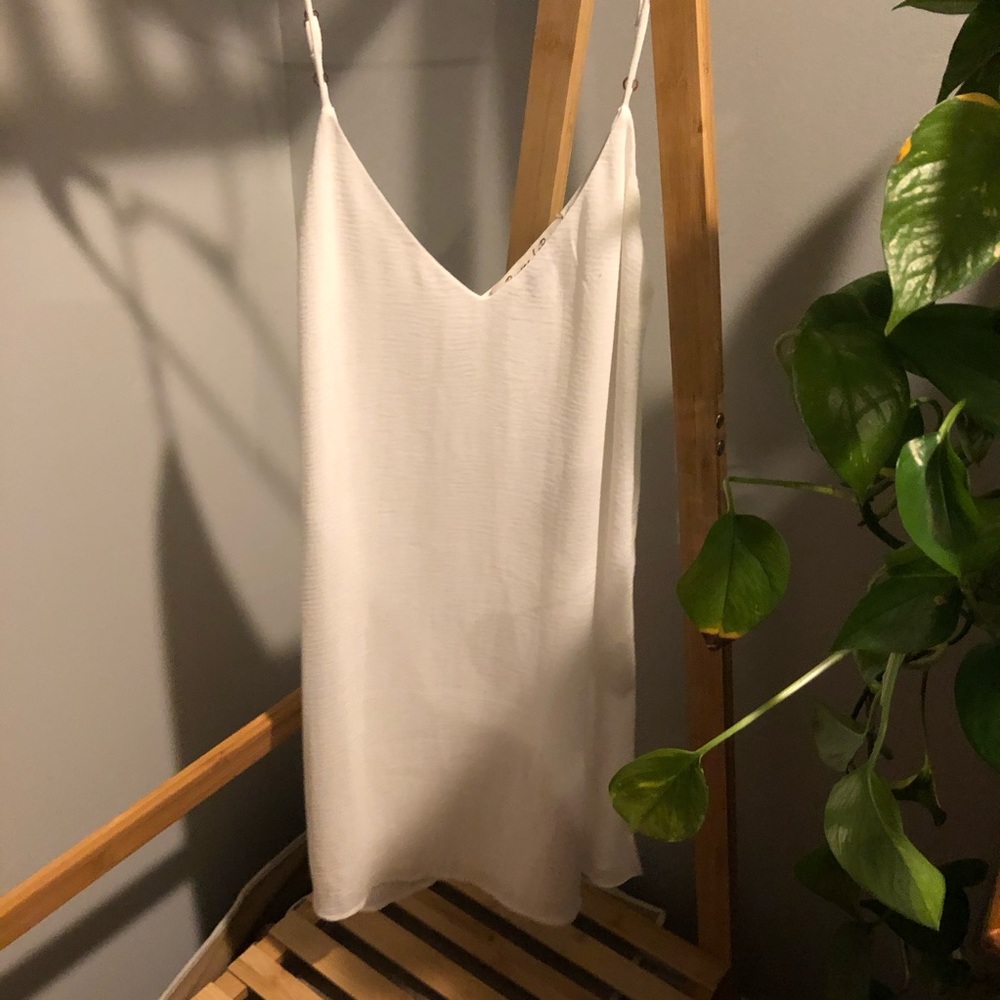 Ramona La Rue white silky dress